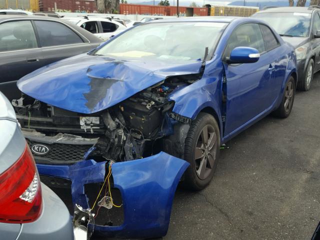 KNAFU6A27A5307846 - 2010 KIA FORTE EX BLUE photo 2