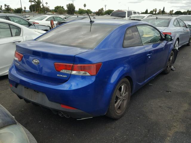 KNAFU6A27A5307846 - 2010 KIA FORTE EX BLUE photo 4