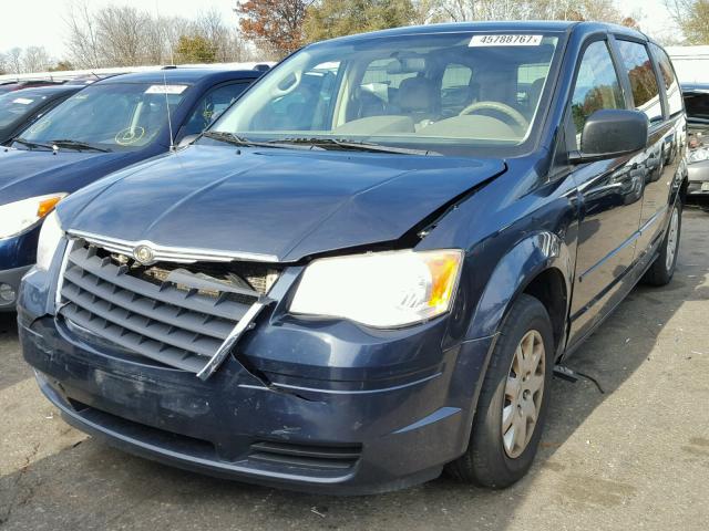 2A8HR44H98R743668 - 2008 CHRYSLER TOWN & COU BLUE photo 2