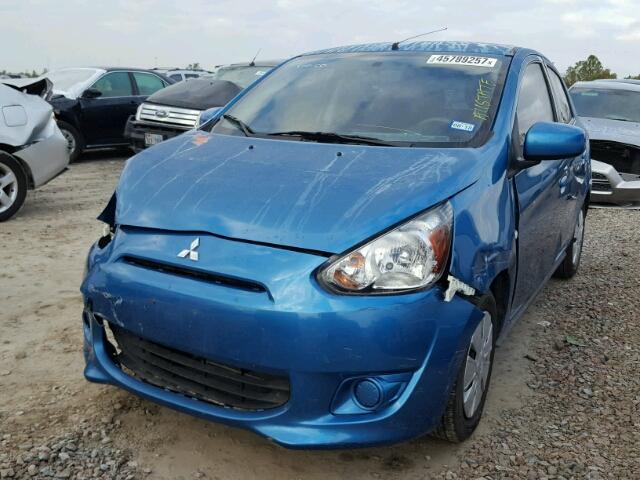 ML32A3HJ0EH025769 - 2014 MITSUBISHI MIRAGE DE BLUE photo 2