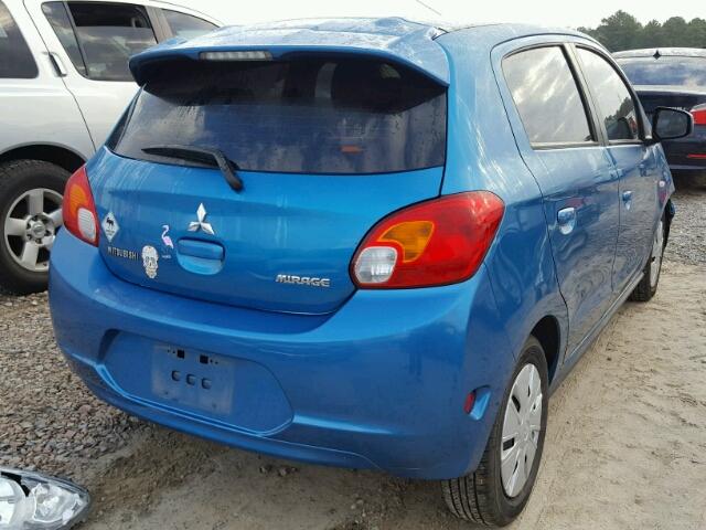 ML32A3HJ0EH025769 - 2014 MITSUBISHI MIRAGE DE BLUE photo 4