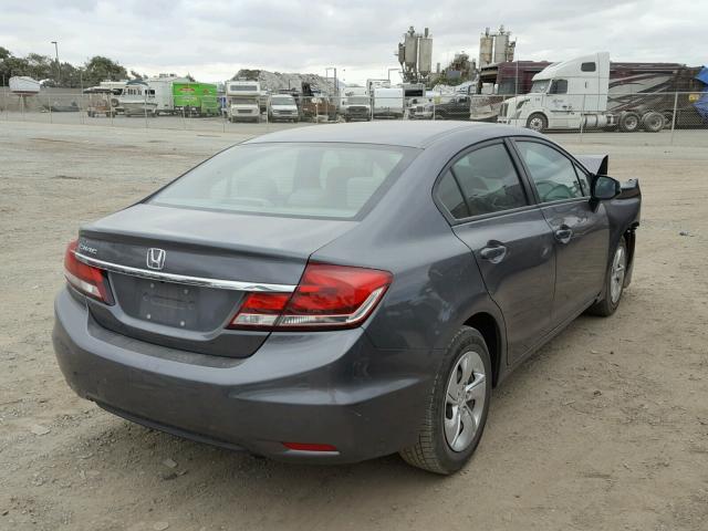 19XFB2F59DE262616 - 2013 HONDA CIVIC LX GRAY photo 4