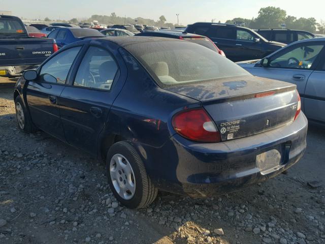 1B3ES46C1YD761912 - 2000 DODGE NEON BASE BLUE photo 3