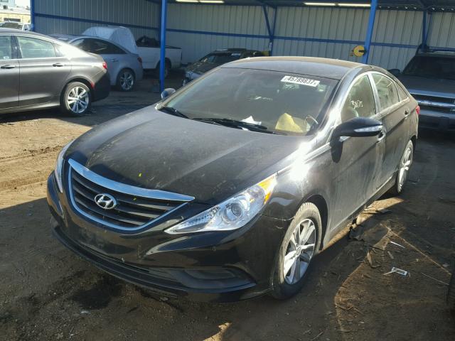 5NPEB4AC3EH892559 - 2014 HYUNDAI SONATA GLS BLACK photo 2