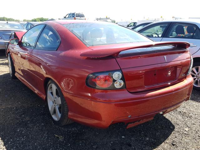 6G2VX12UX6L820575 - 2006 PONTIAC GTO RED photo 3