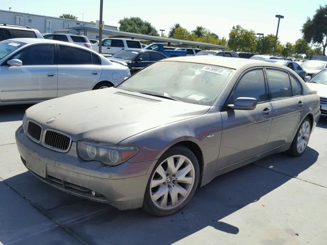 WBAGN63584DS52178 - 2004 BMW 7 SERIES GRAY photo 2