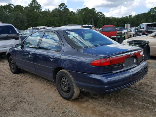 1FAFP6538XK102243 - 1999 FORD CONTOUR LX BLUE photo 3