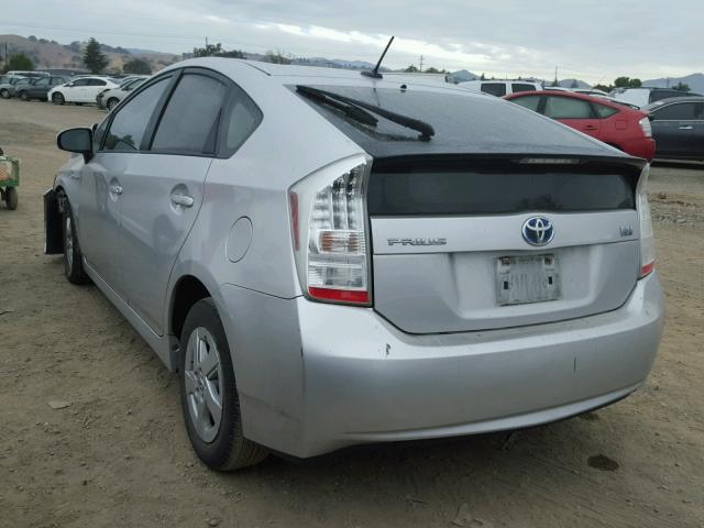 JTDKN3DU4A0161445 - 2010 TOYOTA PRIUS SILVER photo 3