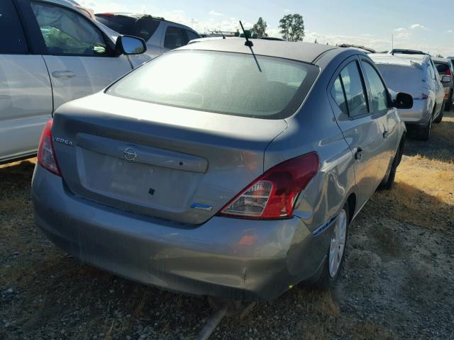 3N1CN7AP5CL838506 - 2012 NISSAN VERSA S GRAY photo 4