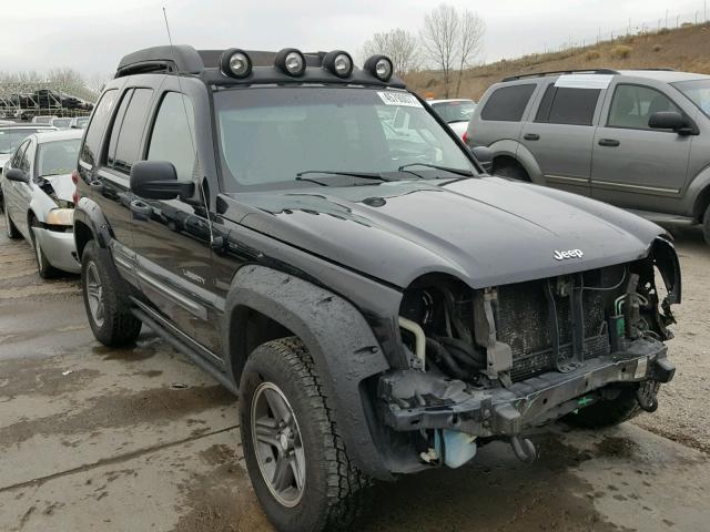 1J8GL38K74W247718 - 2004 JEEP LIBERTY BLACK photo 1