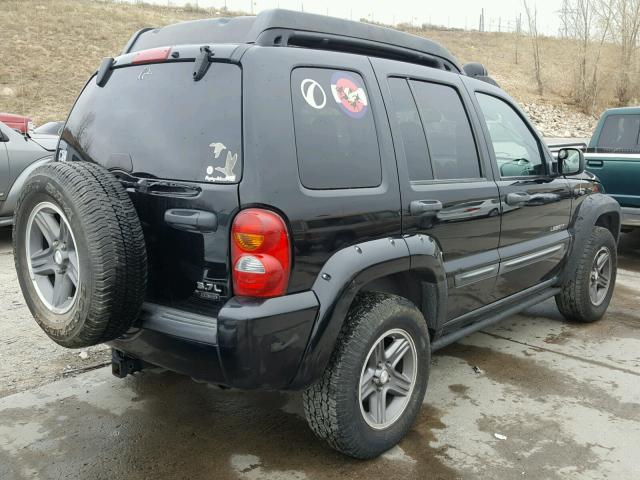 1J8GL38K74W247718 - 2004 JEEP LIBERTY BLACK photo 4