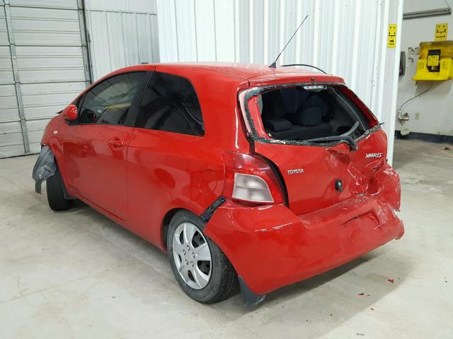 JTDJT923575033466 - 2007 TOYOTA YARIS RED photo 3