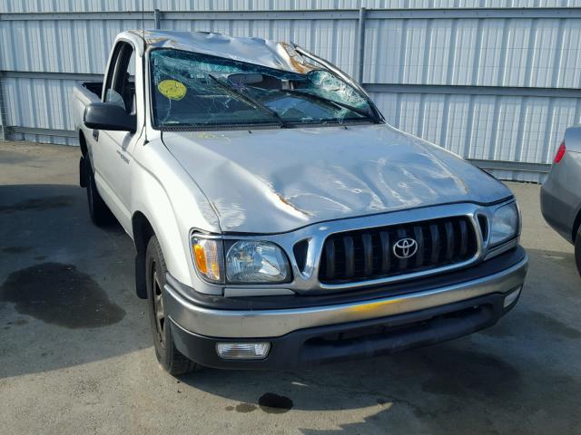 5TENL42N11Z876915 - 2001 TOYOTA TACOMA SILVER photo 1