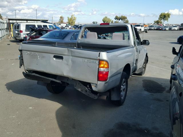 5TENL42N11Z876915 - 2001 TOYOTA TACOMA SILVER photo 4