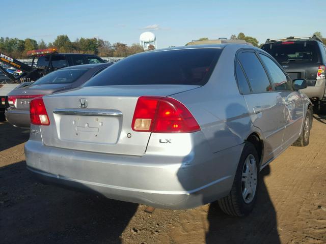 2HGES16522H596219 - 2002 HONDA CIVIC LX SILVER photo 4