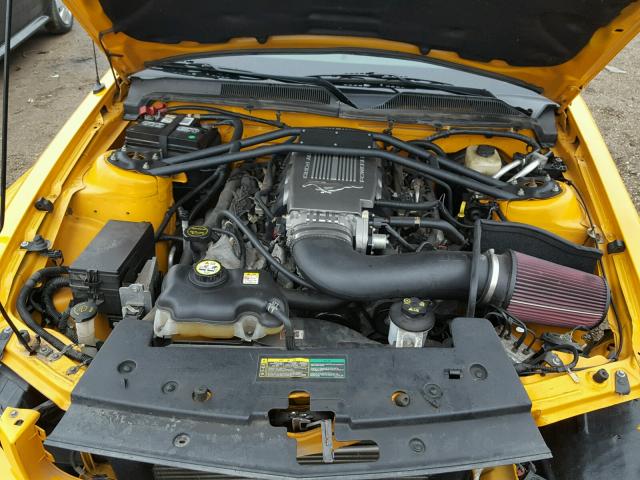 1ZVHT82HX75239254 - 2007 FORD MUSTANG YELLOW photo 7