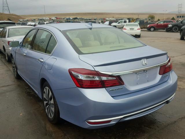 JHMCR6F33HC010974 - 2017 HONDA ACCORD HYB SILVER photo 3