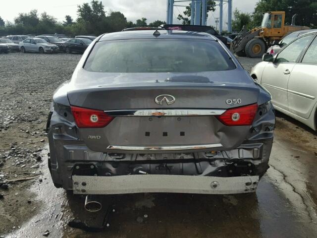 JN1BV7AR4FM416640 - 2015 INFINITI Q50 BASE GRAY photo 9