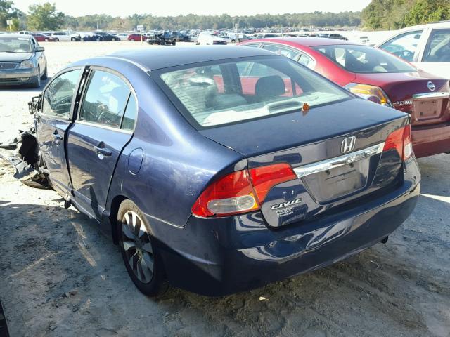19XFA1F94AE056972 - 2010 HONDA CIVIC EXL BLUE photo 3