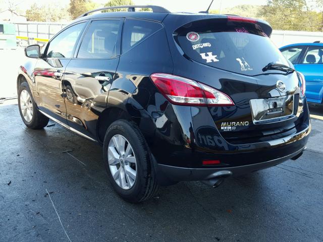 JN8AZ1MU7CW111521 - 2012 NISSAN MURANO S BLACK photo 3