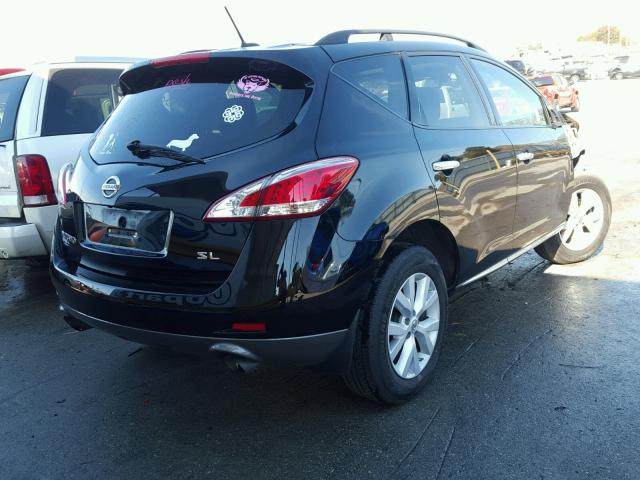 JN8AZ1MU7CW111521 - 2012 NISSAN MURANO S BLACK photo 4