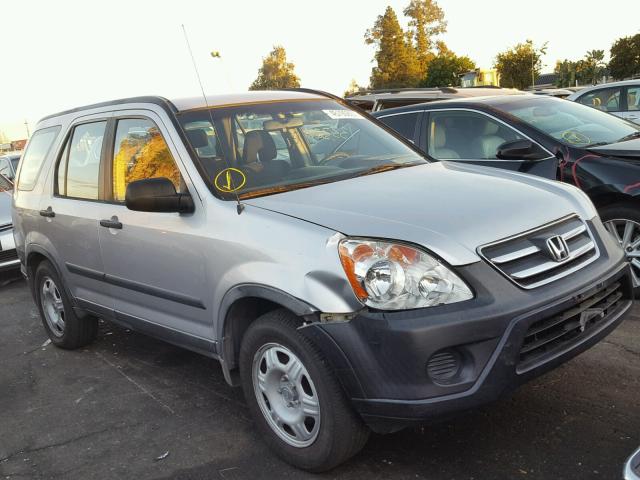 JHLRD68596C005819 - 2006 HONDA CR-V LX SILVER photo 1