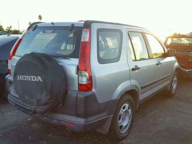 JHLRD68596C005819 - 2006 HONDA CR-V LX SILVER photo 4