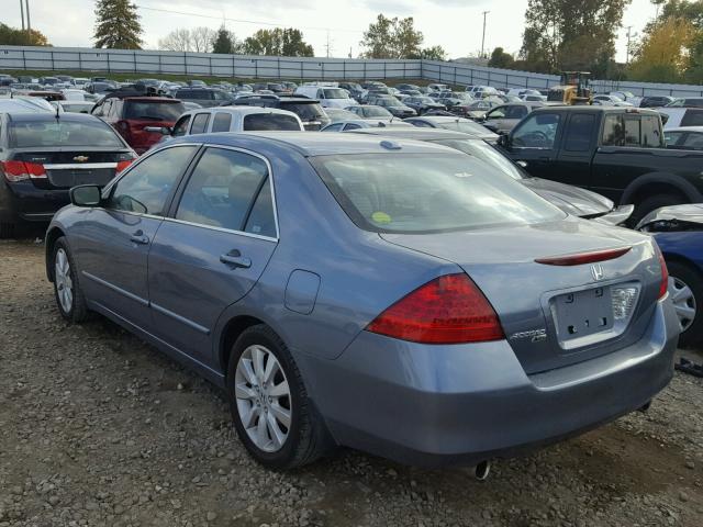 1HGCM665X7A097124 - 2007 HONDA ACCORD EX BLUE photo 3