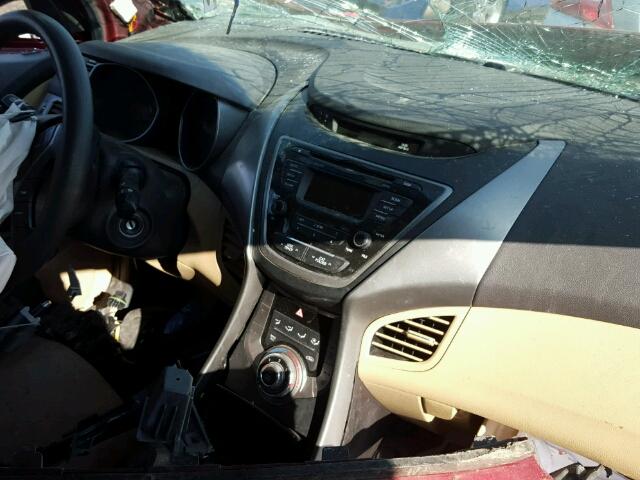 5NPDH4AE4DH226191 - 2013 HYUNDAI ELANTRA GL RED photo 9