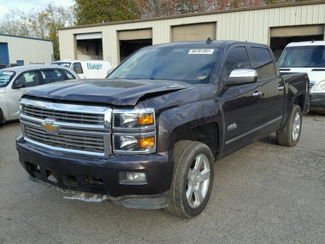 3GCUKTEC8EG276980 - 2014 CHEVROLET SILVERADO BROWN photo 2