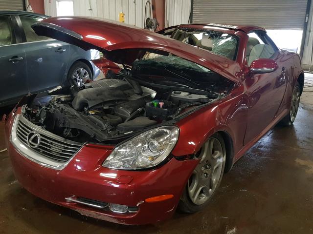 JTHFN48Y869009108 - 2006 LEXUS SC 430 RED photo 2