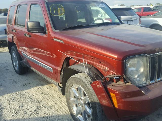 1J8GP58K38W113133 - 2008 JEEP LIBERTY LI MAROON photo 9