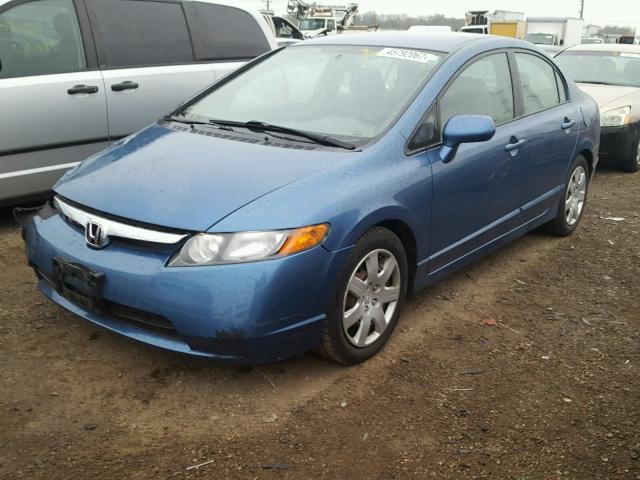 1HGFA16508L024178 - 2008 HONDA CIVIC LX BLUE photo 2