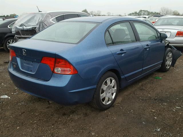 1HGFA16508L024178 - 2008 HONDA CIVIC LX BLUE photo 4