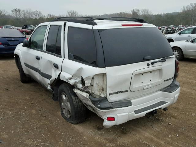 1GNDT13S732408636 - 2003 CHEVROLET TRAILBLAZE WHITE photo 3