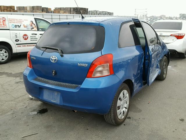 JTDJT923085185818 - 2008 TOYOTA YARIS BLUE photo 4