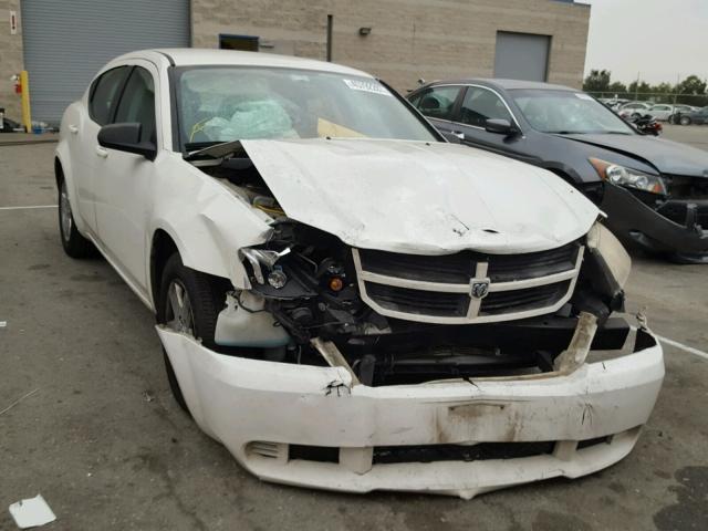 1B3LC46K58N298520 - 2008 DODGE AVENGER SE WHITE photo 1