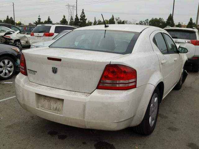 1B3LC46K58N298520 - 2008 DODGE AVENGER SE WHITE photo 4