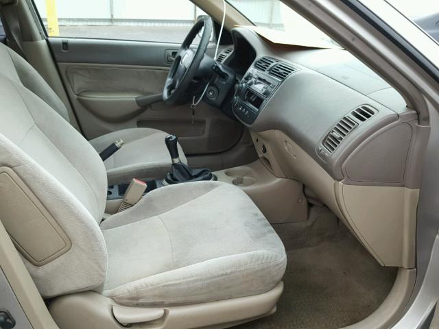 1HGES25781L054925 - 2001 HONDA CIVIC EX 棕色 照片 5