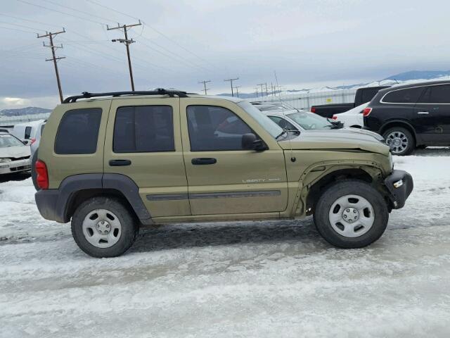 1J4GL48K13W595682 - 2003 JEEP LIBERTY SP GREEN photo 9