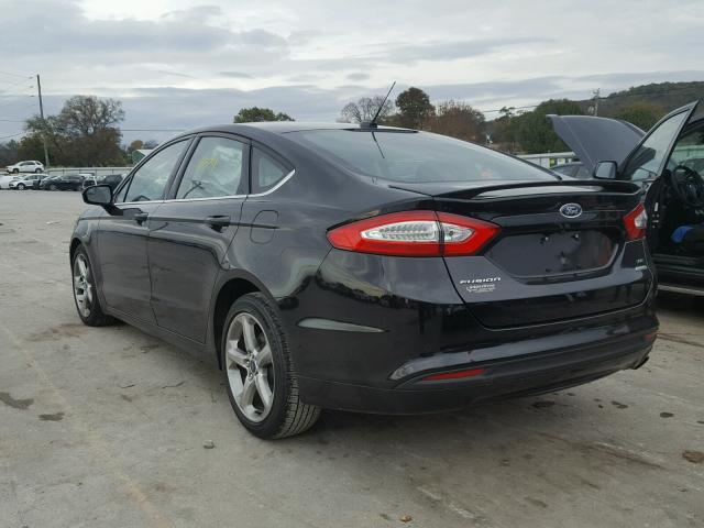 3FA6P0HD2GR297110 - 2016 FORD FUSION SE BLACK photo 3