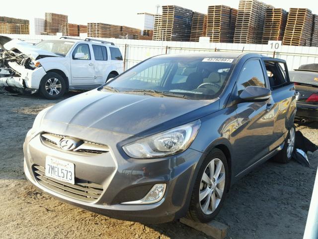 KMHCU5AE2DU067167 - 2013 HYUNDAI ACCENT GLS CHARCOAL photo 2