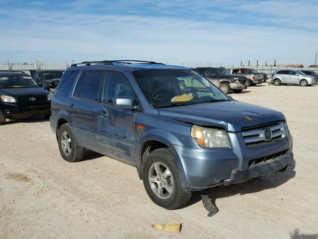 5FNYF28626B006530 - 2006 HONDA PILOT EX BLUE photo 1