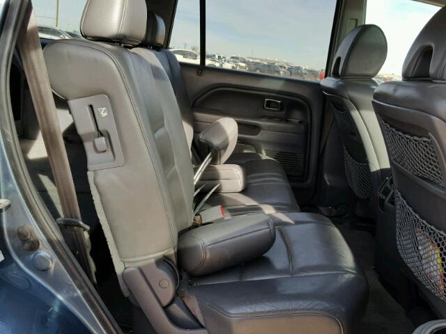 5FNYF28626B006530 - 2006 HONDA PILOT EX BLUE photo 6