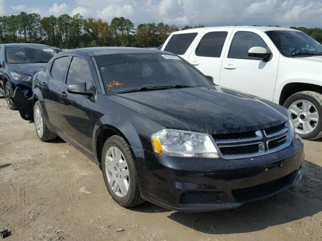 1C3CDZAB2EN216629 - 2014 DODGE AVENGER SE BLACK photo 1