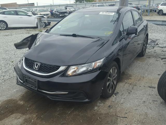 19XFB2F81DE060248 - 2013 HONDA CIVIC EX BLACK photo 2