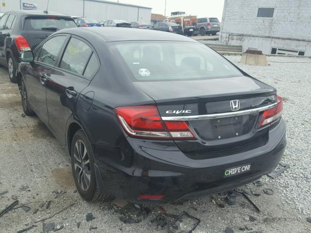 19XFB2F81DE060248 - 2013 HONDA CIVIC EX BLACK photo 3
