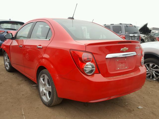 1G1JE5SBXF4211833 - 2015 CHEVROLET SONIC LTZ RED photo 3