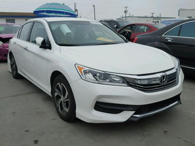 1HGCR2F39GA219366 - 2016 HONDA ACCORD LX WHITE photo 1