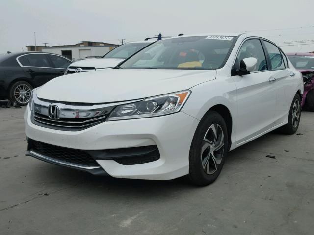 1HGCR2F39GA219366 - 2016 HONDA ACCORD LX WHITE photo 2